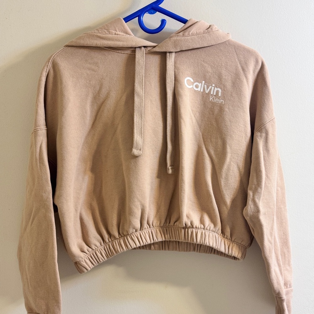Calvin Klein Matching Cropped Hoodie and Sweats Set